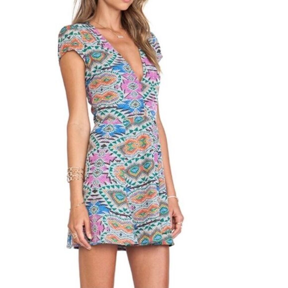 LOVERS & FRIENDS Tribal Rainbow Dress XS